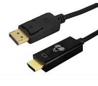 POWERTECH καλώδιο DisplayPort σε HDMI CAB-H182, 1m, 4K/30Hz, Μαύρο