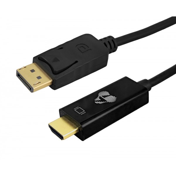 POWERTECH καλώδιο DisplayPort σε HDMI CAB-H187, 1.5m, 4K/60Hz, Μαύρο