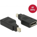 DELOCK Αντάπτορας mini Displayport(M) σε Displayport(F), 4K, 90° Turned