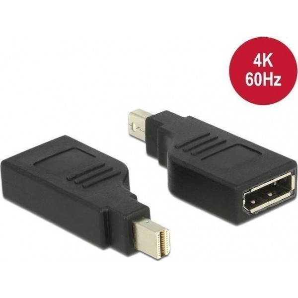 DELOCK Αντάπτορας mini Displayport(M) σε Displayport(F), 4K, 90° Turned