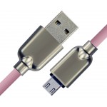 CABLETIME καλώδιο micro USB σε USB CT-PE32-ZFMC, 2A, 480Mbps, 1m, ροζ
