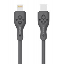LDNIO καλώδιο Lightning σε USB-C LC811I, 30W PD, 1m, γκρι