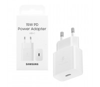 Samsung - Original Wall Charger (EP-T1510NWEGEU) - Type-C Fast Charging 15W - White (Blister Packing)