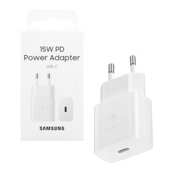 Samsung - Original Wall Charger (EP-T1510NWEGEU) - Type-C Fast Charging 15W - White (Blister Packing)