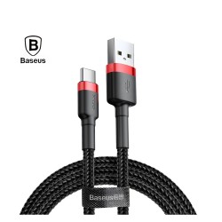 Baseus Cafule Braided USB 2.0 Cable USB-C male - USB-A male Black/Red 3m (CATKLF-U91)