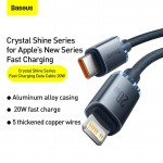 Baseus Crystal Shine cable USB-C to Lightning, 20W, PD, 2m Black (CAJY000301) (BASCAJY000301) Baseus Crystal Shine cable USB-C to Lightning, 20W, PD, 2m Black (CAJY000301) (BASCAJY000301)