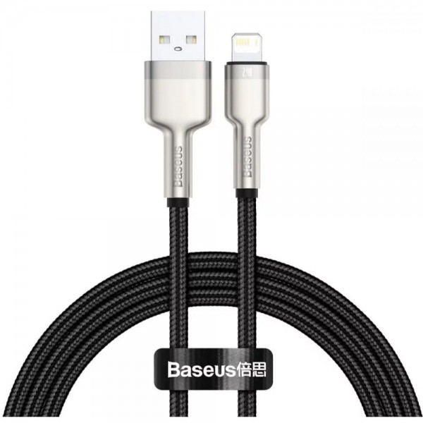 Baseus USB cable for Lightning Baseus Cafule, 2.4A, 1m Black (CALJK-A01) (BASCALJK-A01)