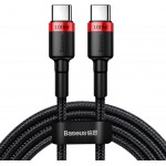 Baseus Cafule Braided USB 2.0 Cable USB-C male - USB-C male Κόκκινο 2m, CATKLF-AL91