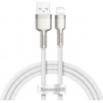 Baseus - Data Cable Cafule Series Metal (CALJK-A02) - USB to Lightning, 2.4A, 480Mbps, 1m - White