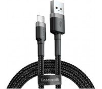 Baseus Cafule Braided USB 2.0 Cable USB-C male - USB-A male Μαύρο 2m, CATKLF-CG1