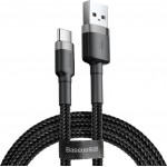 Baseus Cafule Braided USB 2.0 Cable USB-C male - USB-A male Μαύρο 3m (CATKLF-UG1)