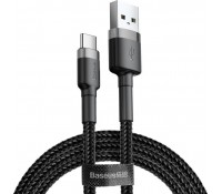 Baseus Cafule Braided USB 2.0 Cable USB-C male - USB-A male Μαύρο 3m (CATKLF-UG1)