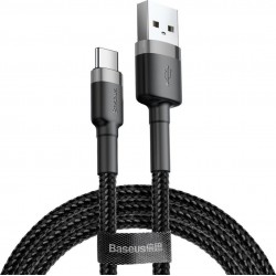 Baseus Cafule Braided USB 2.0 Cable USB-C male - USB-A male Μαύρο 3m (CATKLF-UG1)