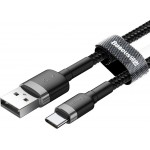 Baseus Cafule Braided USB 2.0 Cable USB-C male - USB-A male Μαύρο 3m (CATKLF-UG1)