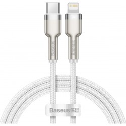 Baseus Cafule Braided USB-C to Lightning Cable 20W Λευκό 1m (CATLJK-A02)