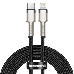 Baseus Cafule Braided USB-C to Lightning Cable 20W Μαύρο 1m CATLJK-A01