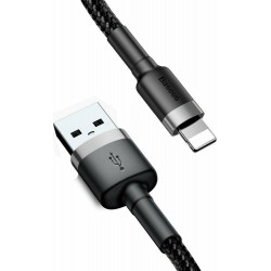 Καλώδιο Baseus CALKLF-CG1 Cafule Lightning Cable 1.5A Quick Charge (2m) Black/Grey