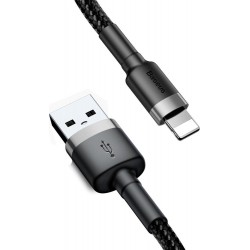 Baseus Cafule Braided USB to Lightning Cable Μαύρο 3m, CALKLF-RG1