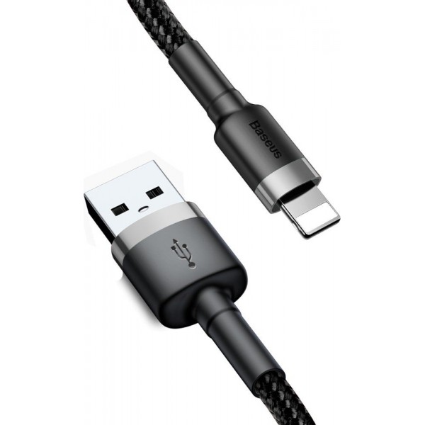 Baseus Cafule Braided USB to Lightning Cable Μαύρο 3m, CALKLF-RG1