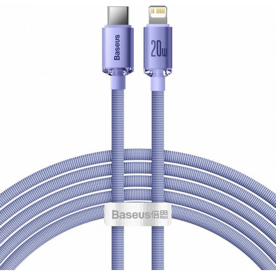 Baseus Crystal Shine Braided USB-C to Lightning Cable 20W Μωβ 2m (CAJY000305)