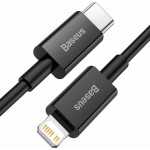 Baseus - Data Cable Superior Series (CATLYS-A01) - Type-C to Lightning PD, 20W, 1m - Black Baseus - Data Cable Superior Series (CATLYS-A01) - Type-C to Lightning PD, 20W, 1m - Black