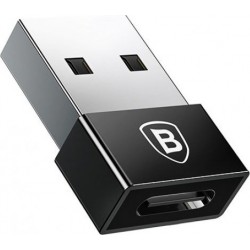 BASEUS αντάπτορας USB σε type-C θηλυκό CATJQ-A01, 2.4A, μαύρο