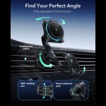 ESR OMNILOCK CRYOBOOST MAGNETIC MAGSAFE VENT CAR MOUNT WIRLESSS CHARGER 25W QI2.2 BLACK