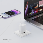 Φορτιστής Ρεύματος με Καλώδιο USB-C XO Design L159 18W 3A (1x USB-A, Λευκός)