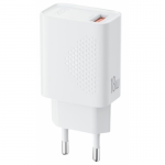 Φορτιστής Ρεύματος με Καλώδιο USB-C XO Design L159 18W 3A (1x USB-A, Λευκός)