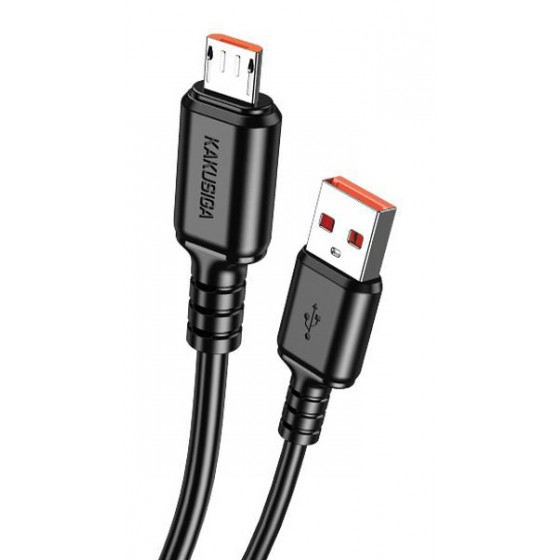 KAKUSIGA Καλώδιο Micro USB σε USB KSC-982 3A 480Mbps 1m Μαύρο