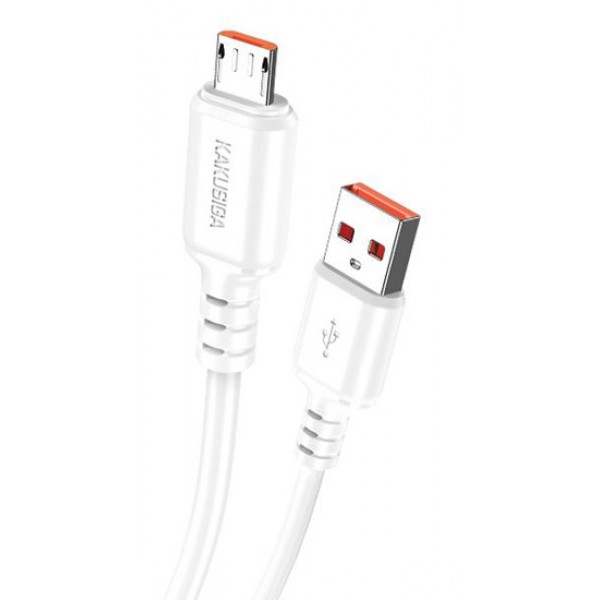 KAKUSIGA Καλώδιο micro USB σε USB KSC-982, 3A/15W, 480Mbps, 1m, Λευκό