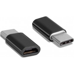 POWERTECH Adapter USB Type-C σε Micro USB CAB-UC019, μαύρο