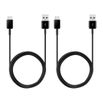 Samsung USB-A σε USB-C Καλώδιο 1.5m (2 Τεμάχια) Μαύρο EP-DG930MBEGWW