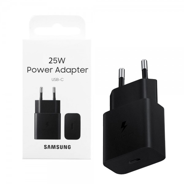 Samsung - Original Wall Charger T2510N (EP-T2510NBEGEU) - Type-C Super Fast Charging 25W - Black (Blister Packing)
