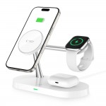 Tech-Protect Φορτιστής Magsafe Άσπρος A12 3in1 Magnetic MagSafe Wireless Charger