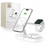 Tech-Protect Φορτιστής Magsafe Άσπρος A12 3in1 Magnetic MagSafe Wireless Charger