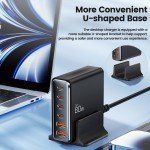 Tech-Protect Βάση Φόρτισης GaN με 2 Θύρες USB-A και 4 Θύρες USB-C 80W Power Delivery / Quick Charge 3.0 σε Μαύρο χρώμα (PD80W/QC3.0)