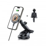 Tech-Protect Magnetic MagSafe Car Mount Phone Charger for Dashboard and Air Vent - MM15W-V5 15W Black / Interior Tech-Protect Magnetic MagSafe Car Mount Phone Charger for Dashboard and Air Vent - MM15W-V5 15W Black / Interior