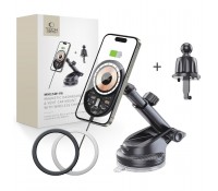 Tech-Protect Magnetic MagSafe Car Mount Phone Charger for Dashboard and Air Vent - MM15W-V6 15W Black / Interior