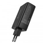 Tech-Protect Φορτιστής Χωρίς Καλώδιο με Θύρα USB-A και 3 Θύρες USB-C 100W Power Delivery / Quick Charge 3.0 Μα΄υρος, NC100W-GAN