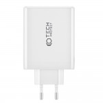 Tech-Protect Φορτιστής Χωρίς Καλώδιο με Θύρα USB-A και 3 Θύρες USB-C 100W Power Delivery / Quick Charge 3.0 Λευκός, NC100W-GAN