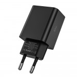 Tech-Protect Φορτιστής Μαύρος με 1 Θύρα USB και 1 Θύρα USB-C Power Delivery ΝC30W