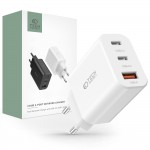 Tech-Protect Φορτιστής Χωρίς Καλώδιο με Θύρα USB-A και 2 Θύρες USB-C Power Delivery / Quick Charge 3.0 Λευκός, C30W