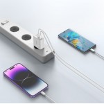 Tech-Protect Φορτιστής Χωρίς Καλώδιο με Θύρα USB-A και 2 Θύρες USB-C Power Delivery / Quick Charge 3.0 Λευκός, C30W