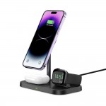 TECH-PROTECT A22 3in1 15W Magnetic stand & Wireless Charger Ασύρματος MagSafe Φορτιστής, Μαύρος, only for Apple Series