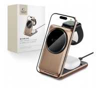 Tech-Protect Αναδιπλωμένος Φορτιστής Magsafe Μαύρος, QI15W-A42 3 σε 1 και Μαγνητική Βάση for Apple devices