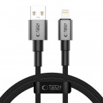 Tech-Protect Ultraboost Braided USB-A to Lightning Cable 15W Γκρι 2.4A, 1m, Iron Gray