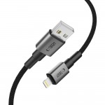 Tech-Protect Ultraboost Braided USB-A to Lightning Cable 15W Γκρι 2.4A, 1m, Iron Gray