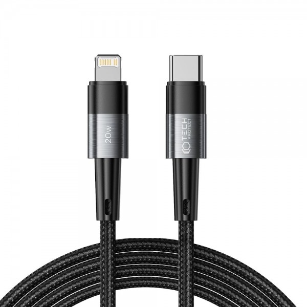 Tech-Protect Ultraboost Braided USB-C to Lightning Cable 20W Γκρι 2m