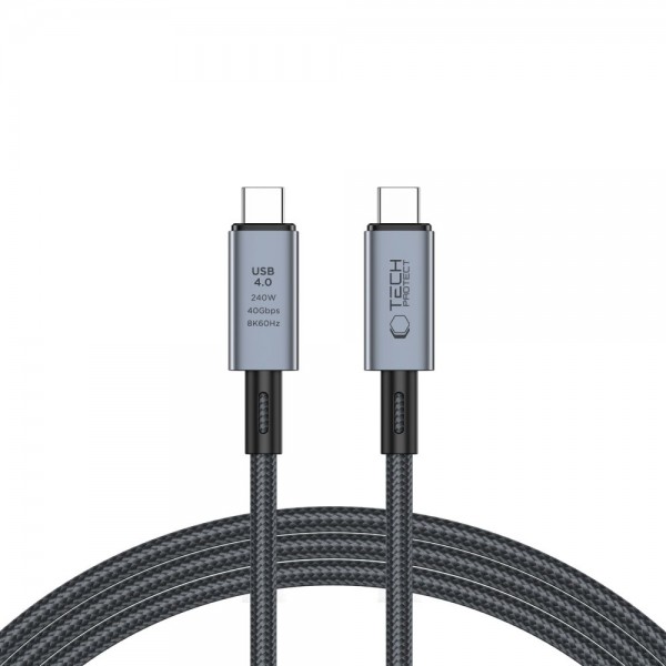 Καλώδιο Tech-Protect Ultraboost Max- Usb 4.0 8K 40 GBS Type-C Cable PD240W 200Cm Grey
